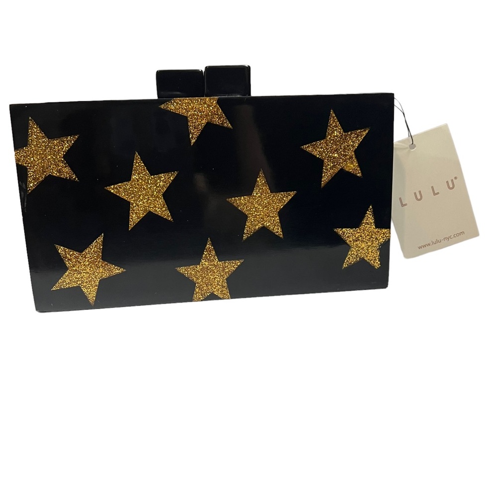 lululemon athletica Black and Gold Star Clutch